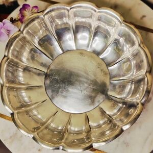 Elegant Silver Serving Bowl